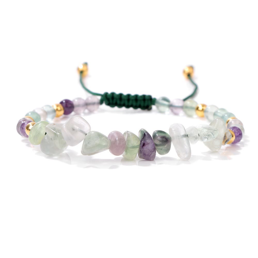 Bracelet à cordon en perles de pierre naturelle irrégulières Olivenorma