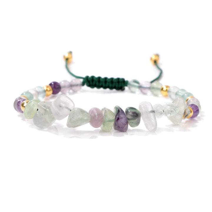 Bracelet à cordon en perles de pierre naturelle irrégulières Olivenorma