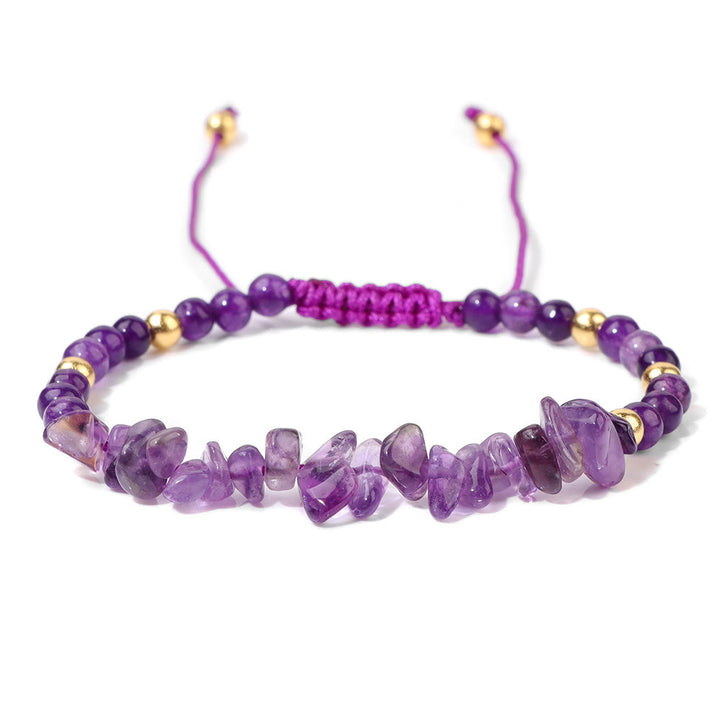Bracelet à cordon en perles de pierre naturelle irrégulières Olivenorma