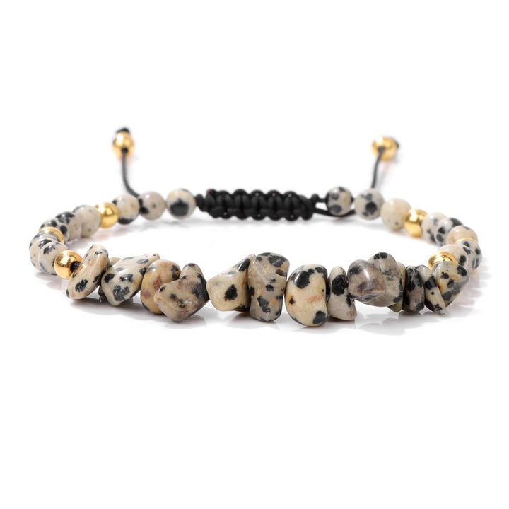 Bracelet à cordon en perles de pierre naturelle irrégulières Olivenorma
