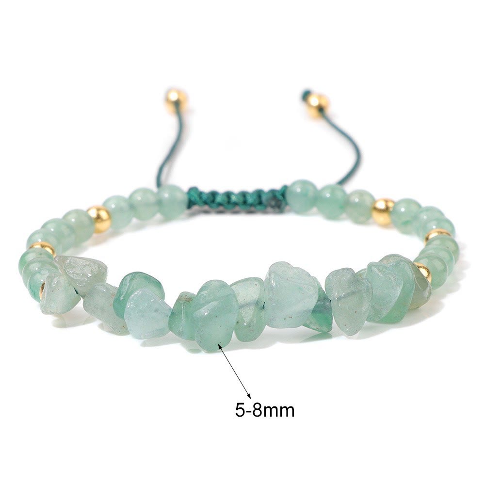 Bracelet à cordon en perles de pierre naturelle irrégulières Olivenorma