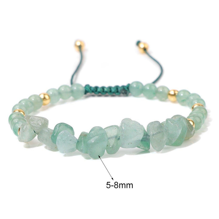Bracelet à cordon en perles de pierre naturelle irrégulières Olivenorma