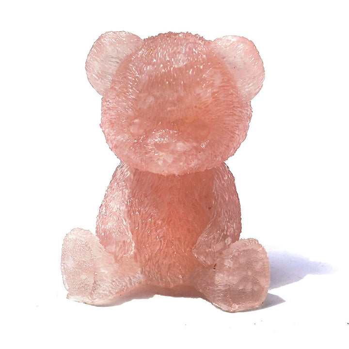 Décoration en pierre précieuse en forme d'ours en cristal époxy Olivenorma