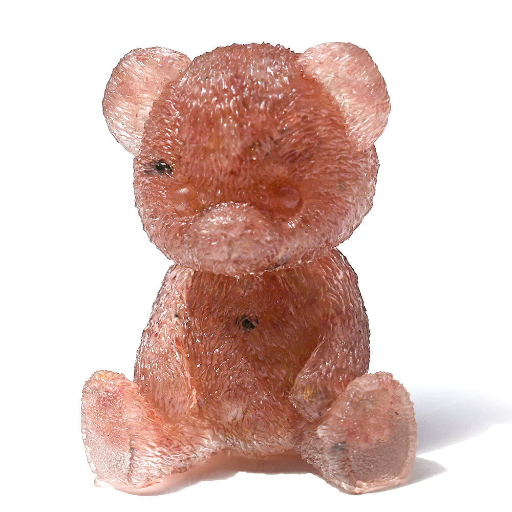 Décoration en pierre précieuse en forme d'ours en cristal époxy Olivenorma