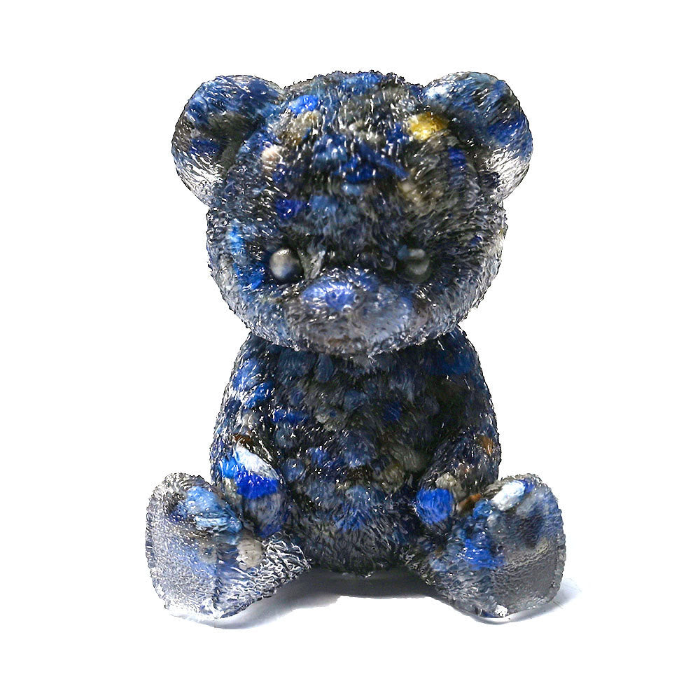 Décoration en pierre précieuse en forme d'ours en cristal époxy Olivenorma