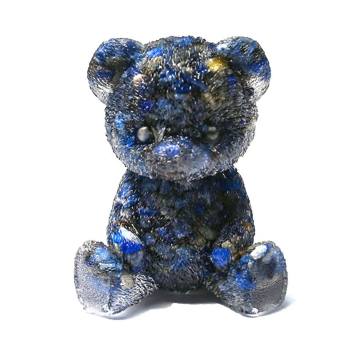 Décoration en pierre précieuse en forme d'ours en cristal époxy Olivenorma
