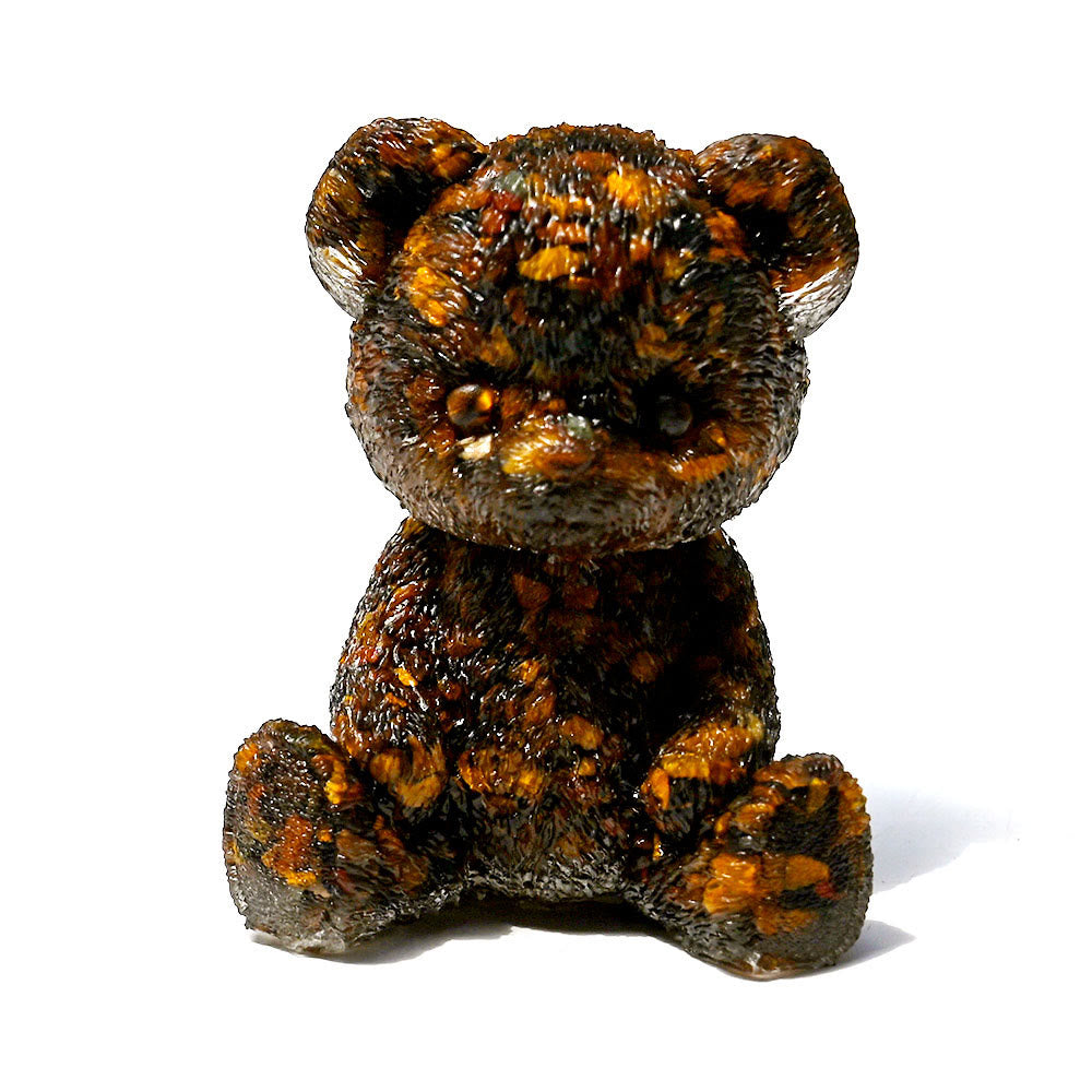 Décoration en pierre précieuse en forme d'ours en cristal époxy Olivenorma
