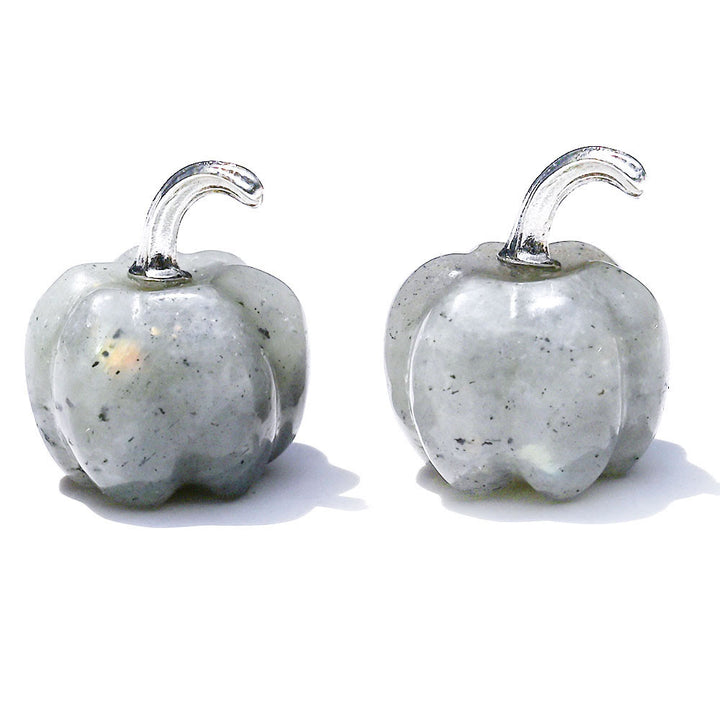 Olivenorma 2 cm Décoration en pierre précieuse sculptée en forme de citrouille en cristal naturel