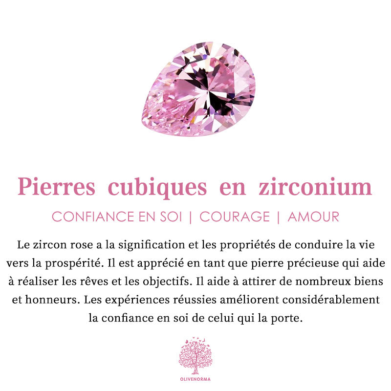Collier coulissant en acier inoxydable avec cristaux blancs Olivenorma