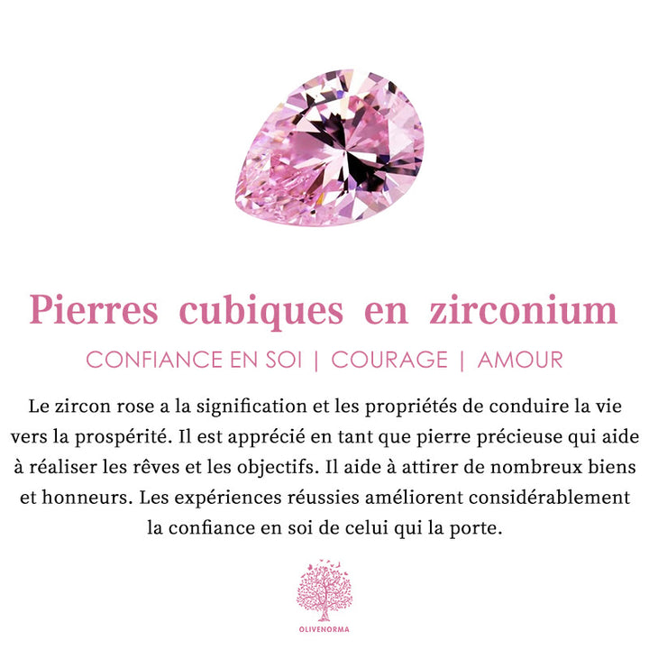 Collier coulissant en acier inoxydable avec cristaux blancs Olivenorma