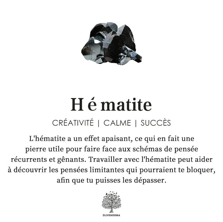 Collier de perles en hématite avec pierre œil de chat Hip Hop Olivenorma
