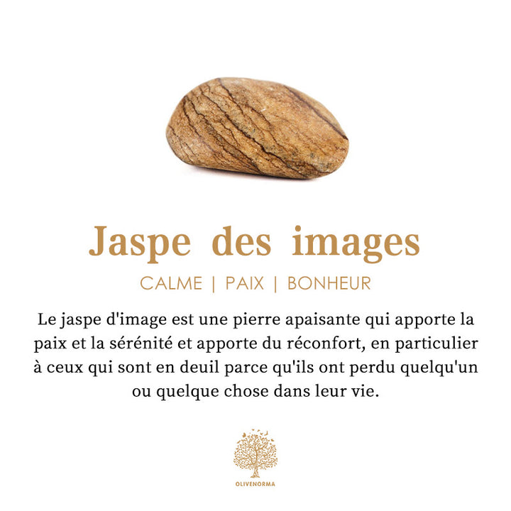 Bracelet calme et paix en jaspe photo Olivenorma