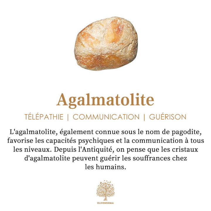 Bracelet enroulé en pierre naturelle d'agalmatolite rose empereur Olivenorma 