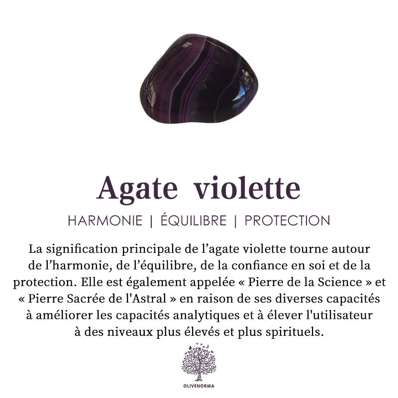 Bracelet pendentif amour en perles de cristal naturel Olivenorma