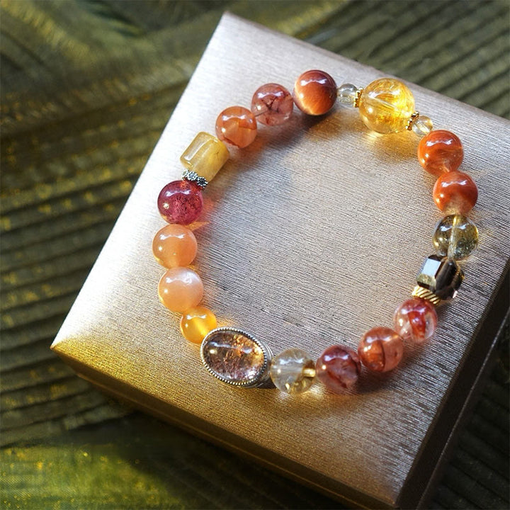 Bracelet en perles de pierre naturelle Olivenorma "Lucky Koi"