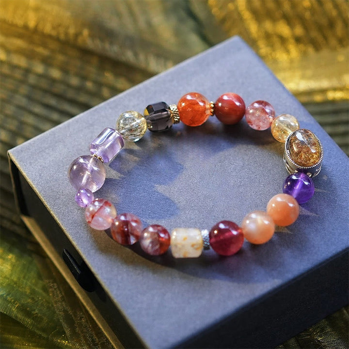 Bracelet en perles de pierre naturelle Olivenorma "Lucky Koi"