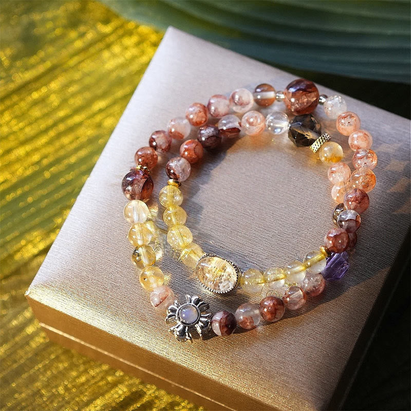 Bracelet en perles de pierre naturelle Olivenorma "Lucky Koi"
