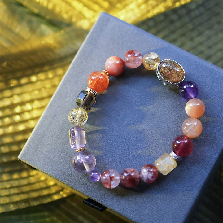 Bracelet en perles de pierre naturelle Olivenorma "Lucky Koi"