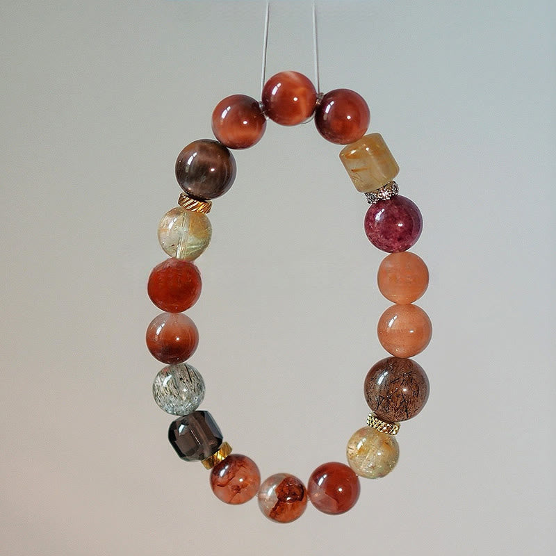 Bracelet en perles de pierre naturelle Olivenorma "Lucky Koi"
