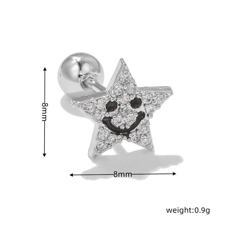 Boucles d'oreilles clous à motif mignon incrusté de zircons Olivenorma - image 18