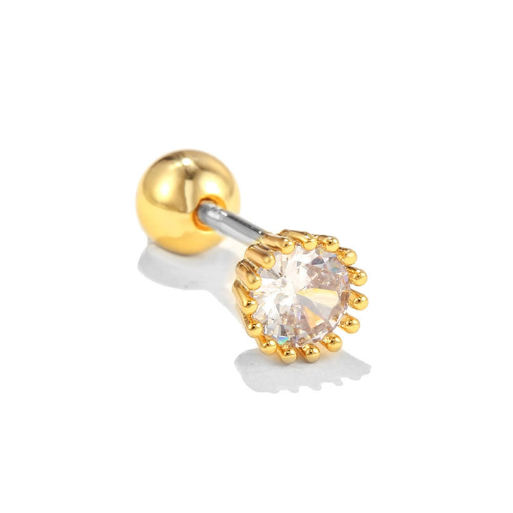 Boucles d'oreilles Olivenorma en zircon opale rose à coupe coeur ravissante - Zircon blanc simple - Doré - image 12