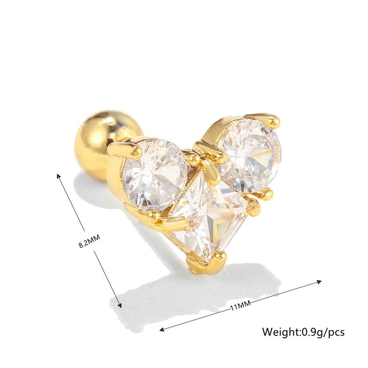 Boucles d'oreilles Olivenorma en zircon opale rose à coupe coeur ravissante - image 15