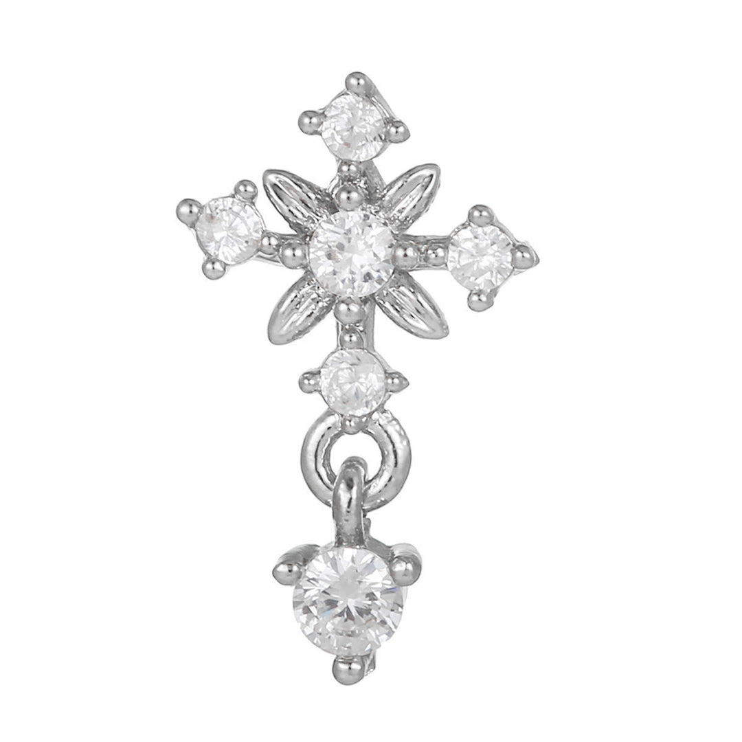 Boucles d'oreilles clous en zircon blanc exquis Olivenorma - Lumière - image 10