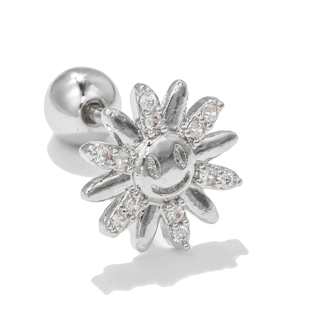 Boucles d'oreilles clous en zircon blanc exquis Olivenorma - Tournesol - image 4