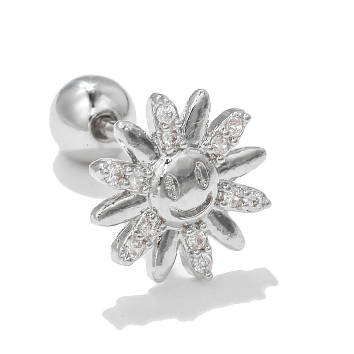 Boucles d'oreilles clous en zircon blanc exquis Olivenorma - Tournesol - image 4