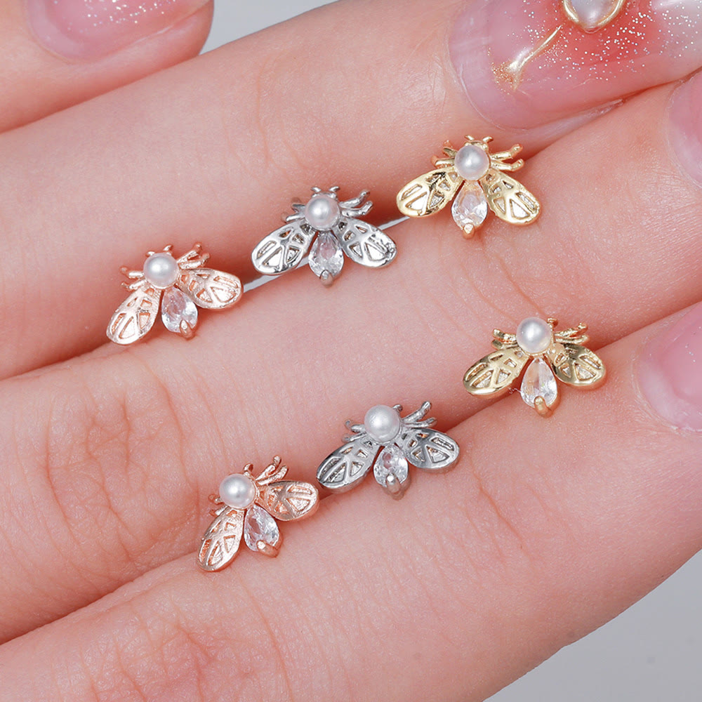 Boucles d'oreilles clous en zircon blanc exquis Olivenorma - image 21