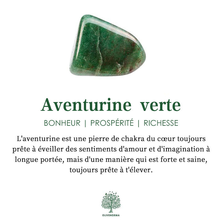 Bracelet de guérison en perles rondes polies en pierre naturelle Olivenorma