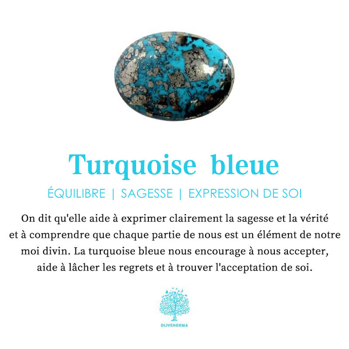 Bracelet à breloques papillon en turquoise naturelle Olivenorma