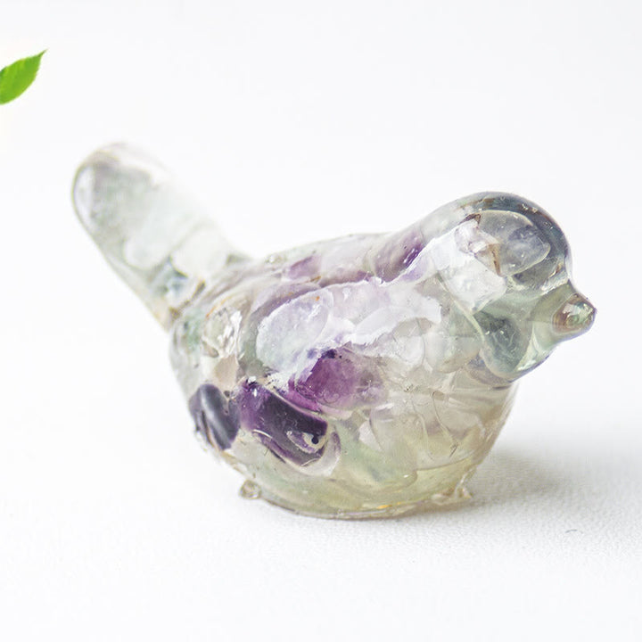 Sculpture d'oiseau en cristal naturel Olivenorma Décoration en pierres précieuses - Fluorine - Petit : 3 x 2 cm - image 41
