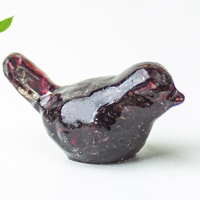 Décoration de sculpture d'oiseau en pierre précieuse naturelle Olivenorma - Grenat - Avec carte - image 45