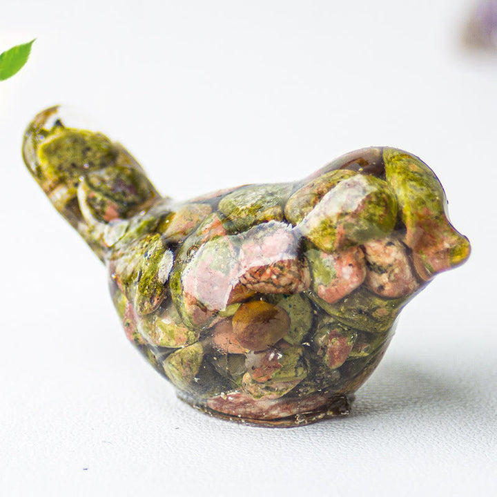 Sculpture d'oiseau en cristal naturel Olivenorma Décoration en pierres précieuses - Unakite - Petit : 3 x 2 cm - image 55