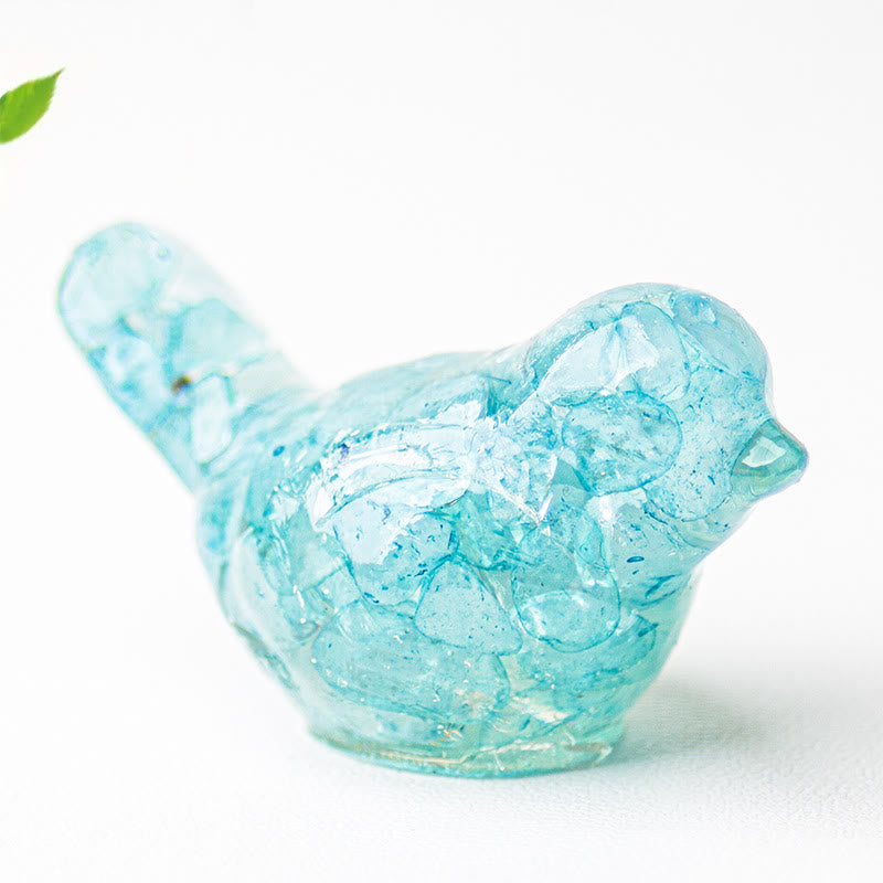 Sculpture d'oiseau en cristal naturel Olivenorma Décoration en pierres précieuses - Bleu vert - Petit : 3 x 2 cm - image 33