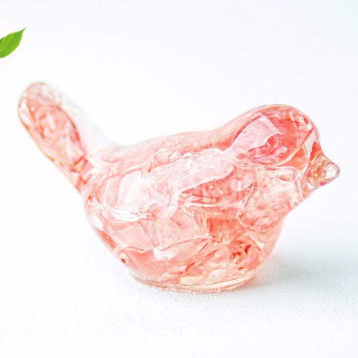 Sculpture d'oiseau en cristal naturel Olivenorma Décoration en pierres précieuses - Quartz rouge de fusion - Petit : 3 x 2 cm - image 49