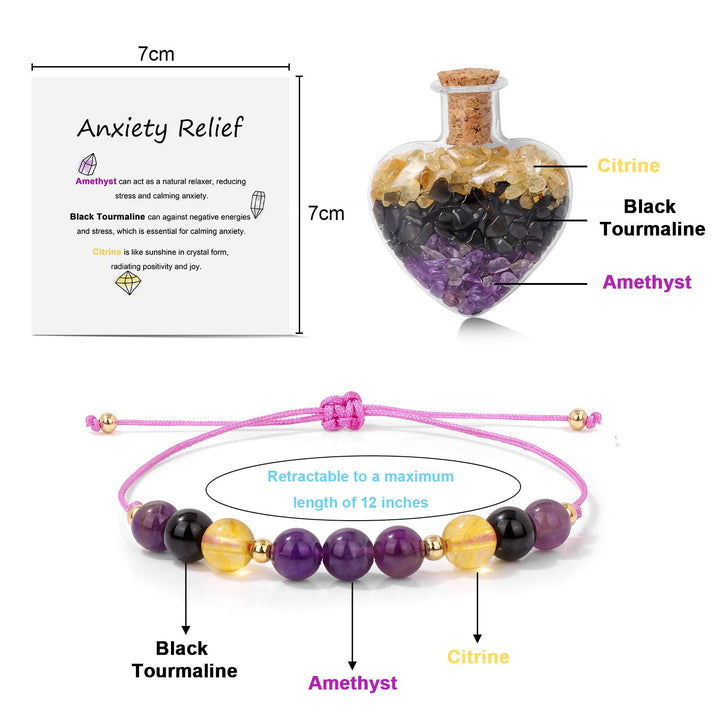 Bracelet en cristal naturel Olivenorma Healing Gift Wish Bottle