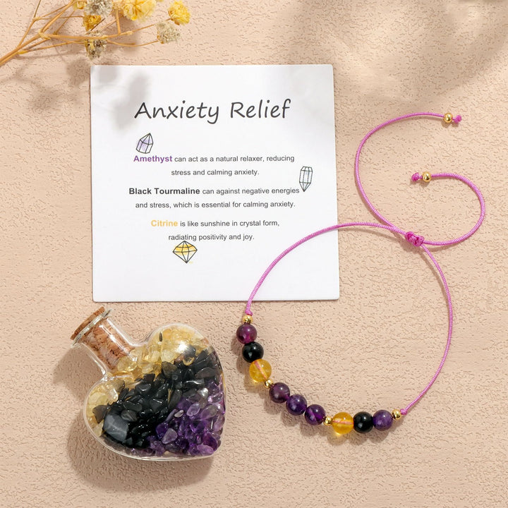 Bracelet en cristal naturel Olivenorma Healing Gift Wish Bottle