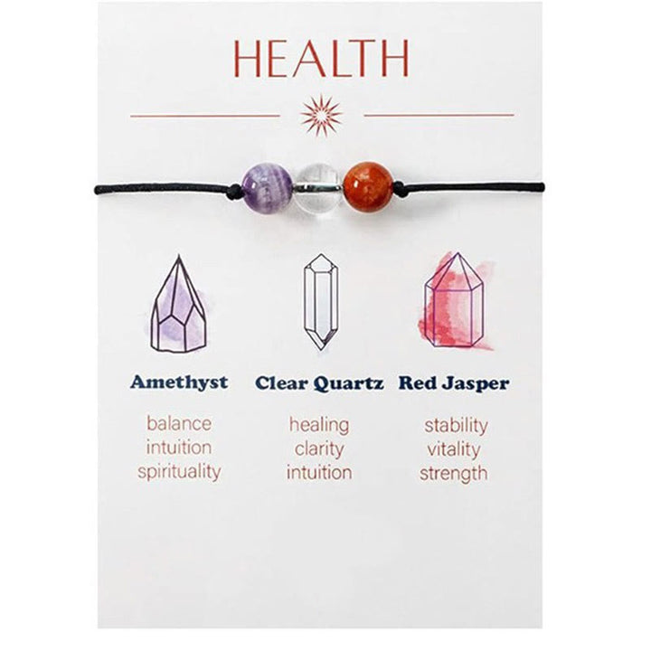 Olivenorma Lot de 9 bracelets de yoga en pierre naturelle et cristal de guérison