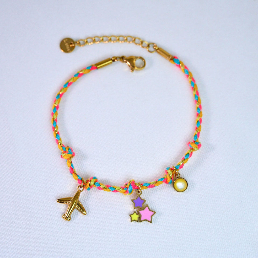 Collier pendentif en pierre naturelle tressée colorée Olivenorma