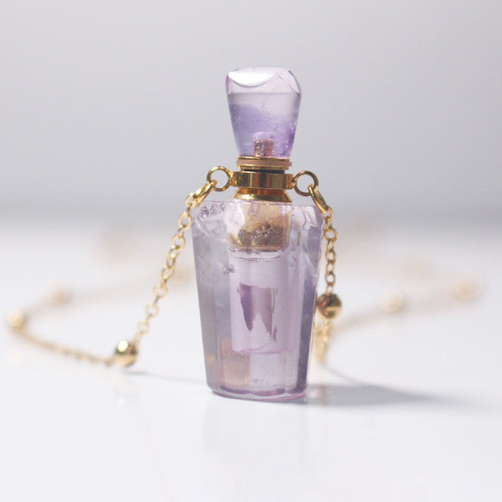 Collier diffuseur d'huiles essentielles Olivenorma en améthyste