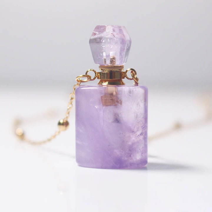 Collier diffuseur d'huiles essentielles Olivenorma en améthyste