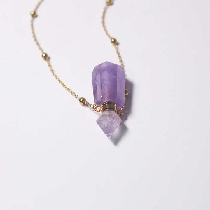 Collier diffuseur d'huiles essentielles Olivenorma en améthyste