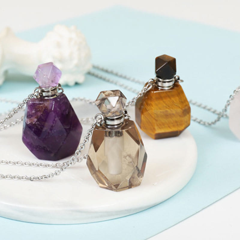 Collier diffuseur d'huiles essentielles en cristal Olivenorma
