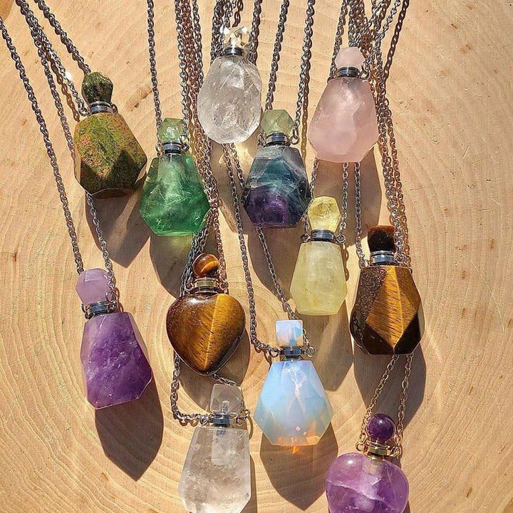 Collier diffuseur d'huiles essentielles en cristal Olivenorma
