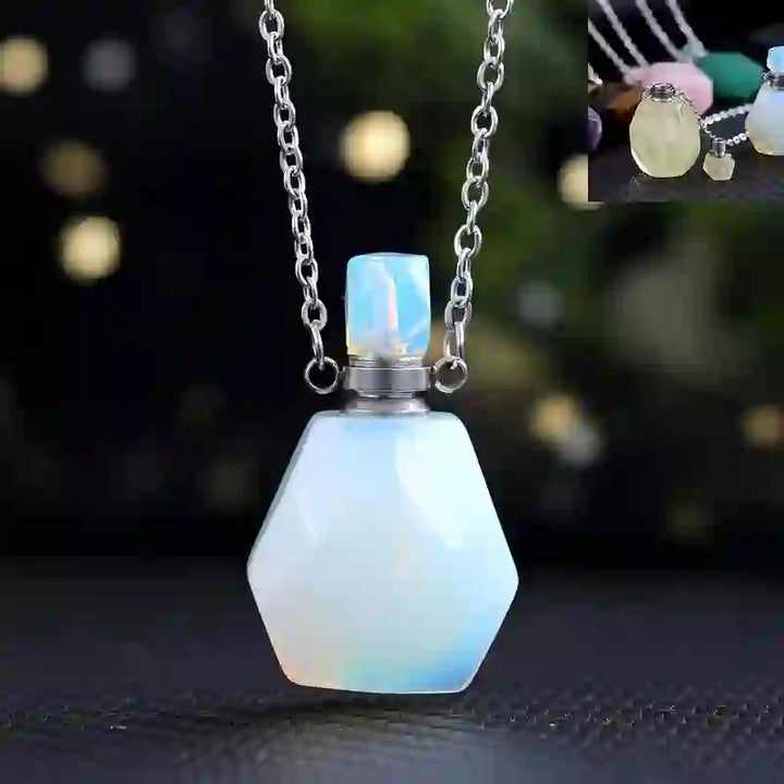 Collier diffuseur d'huiles essentielles Olivenorma avec flacon de parfum carré