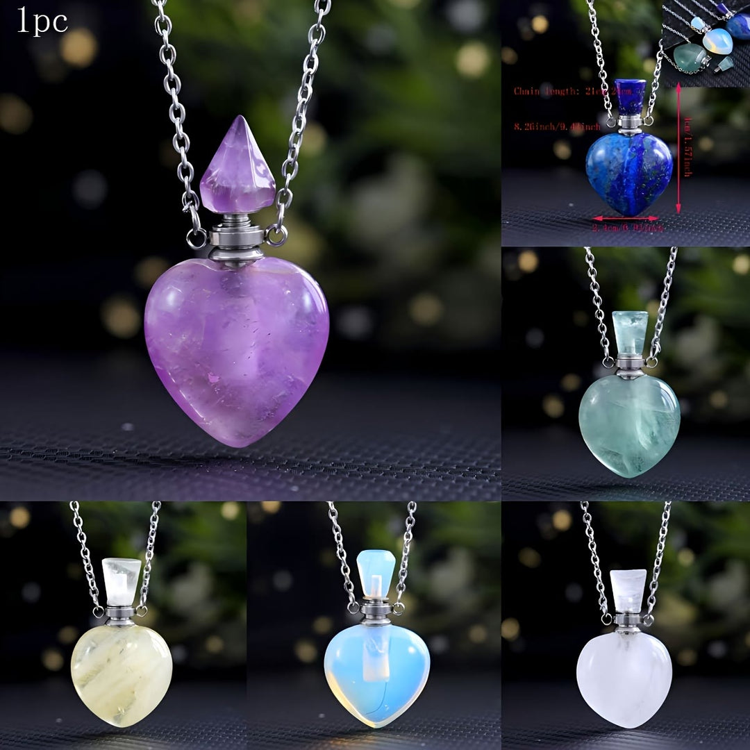 Collier diffuseur d'huiles essentielles en cristal Olivenorma Love Bottle
