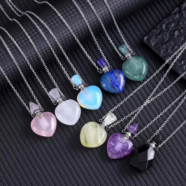 Collier diffuseur d'huiles essentielles en cristal Olivenorma Love Bottle