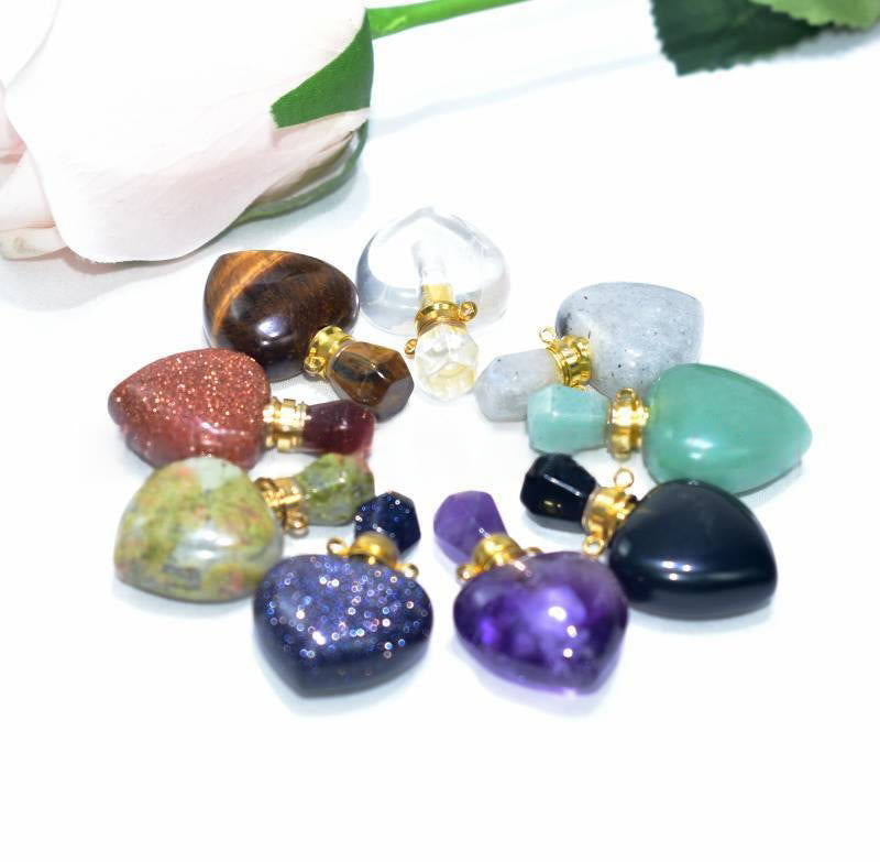 Collier diffuseur d'huiles essentielles en cristal Olivenorma Love Bottle